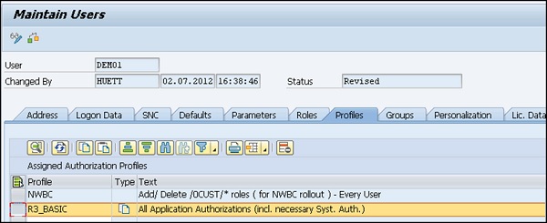 Assign Profile to Users