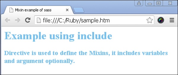 Sass Mixin Directives