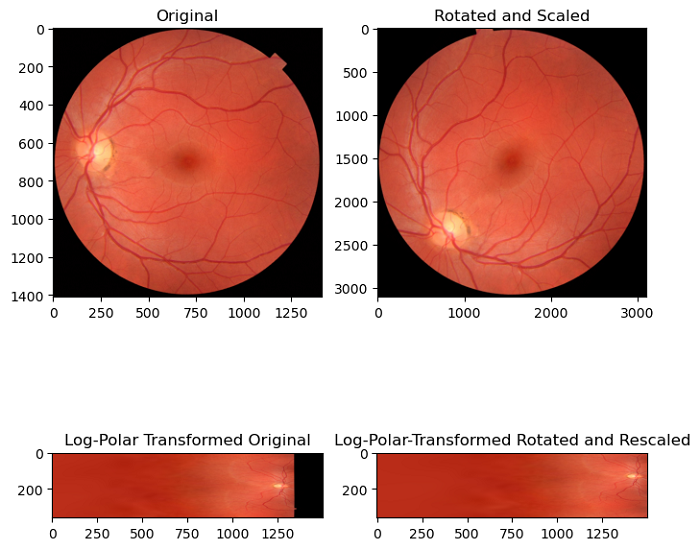 using log polar transform