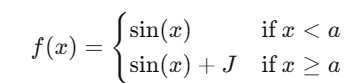 Sine Function with Jump Equation