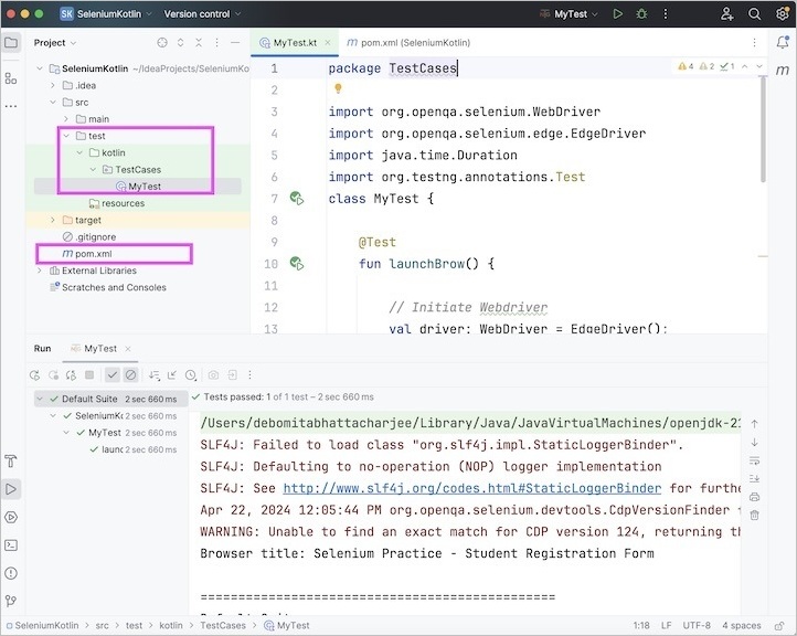 Selenium Kotlin Tutorial 6