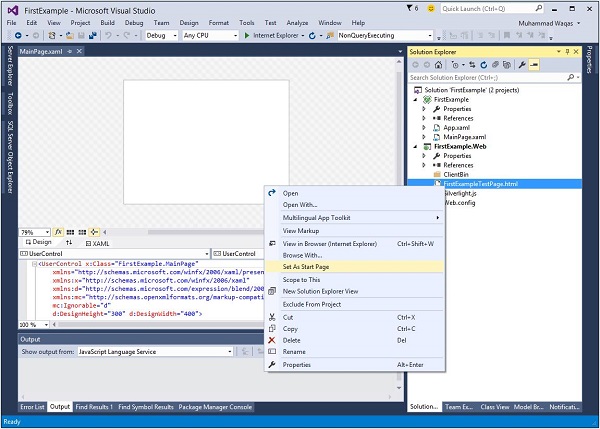 FirstExampleTestpage html