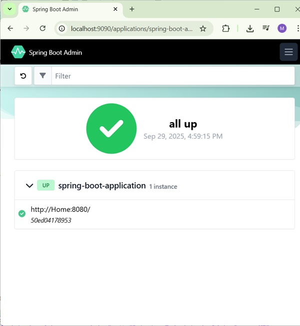 Actuator Endpoints in Admin Server UI