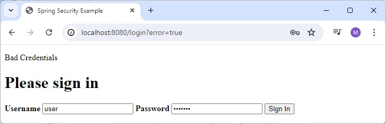 Custom Login Form Error