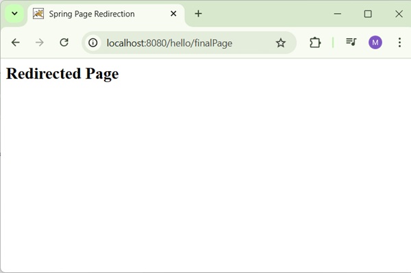 Spring Redirect Form Result