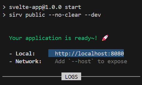 localhost svelte