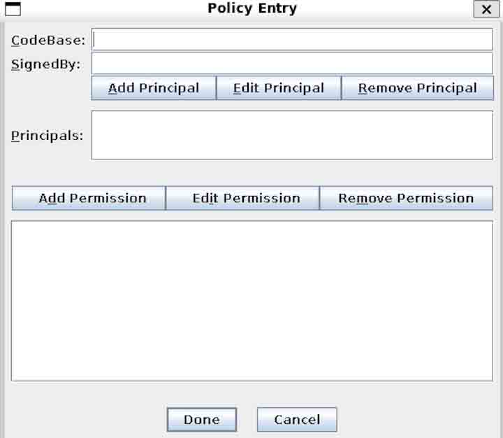 Adding a Policy Entry 1