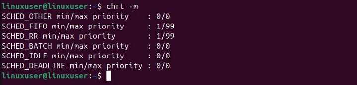 Check the Valid Range of Priorities