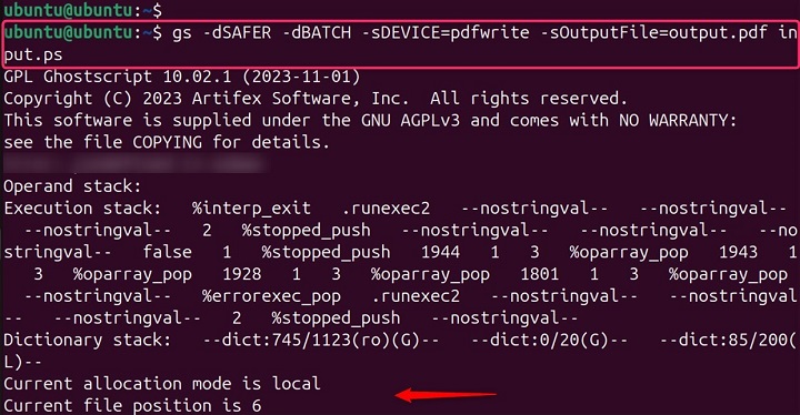 Converting a PostScript file to PDF