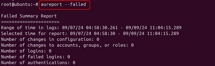 Create a Report on Failed Events