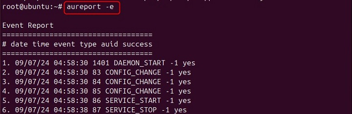 Create a Report on System Events