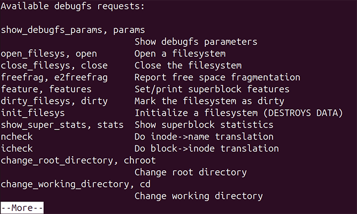 debugfs Command Linux 14
