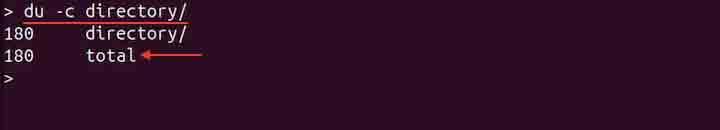 Displaying Disk Usage Total of All Output Entries