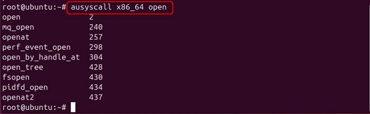 Find System Call Number for Specific Call