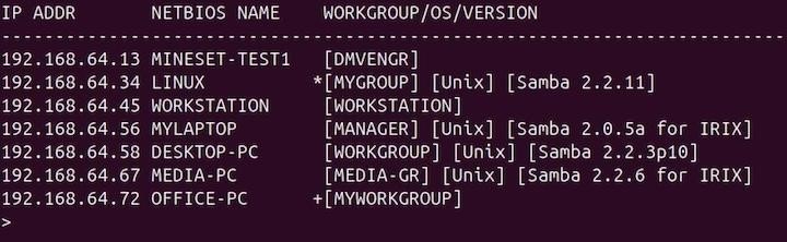 findsmb Command in Linux2