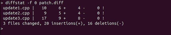 Formatting the diffstat Output 1