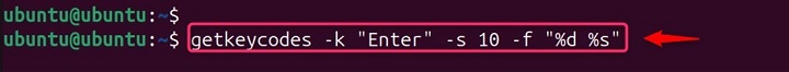 getkeycodes Command in Linux6