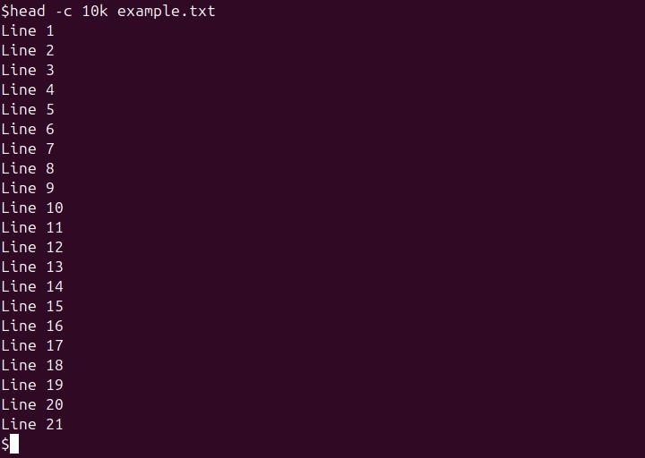 head Command in Linux6