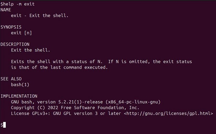 help Command in Linux3