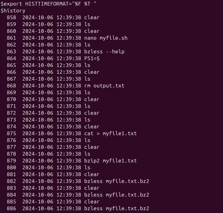 history Command in Linux14