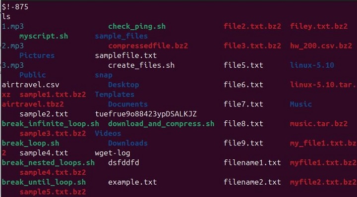 history Command in Linux7