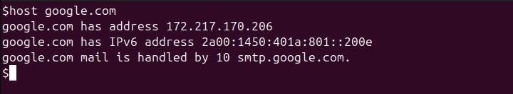 host Command in Linux1