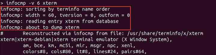 infocmp Command in Linux11