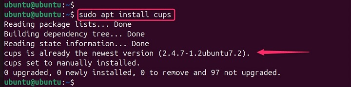 Install cupsd Command