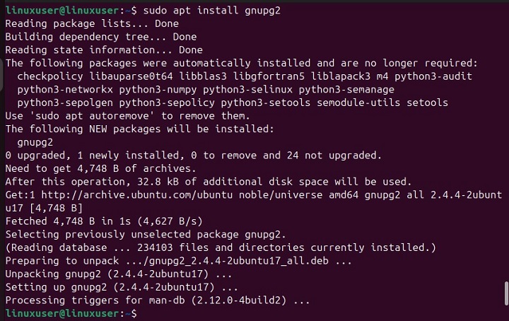 Installation of GPGV Command