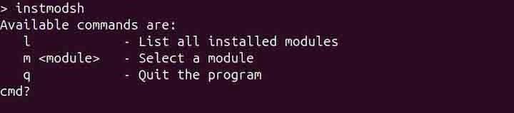 instmodsh Command in Linux2