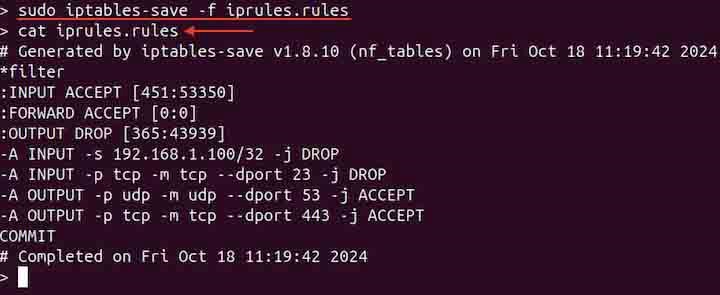 iptables-save Command in Linux4