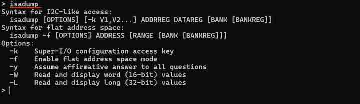 isadump Command in Linux2