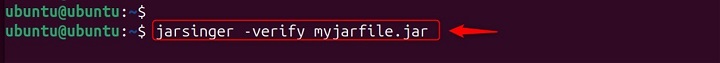 JAR File Verification Using jarsinger Command