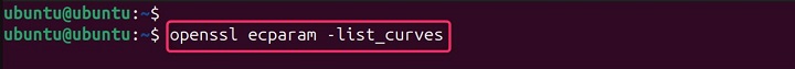 Listing supported curves