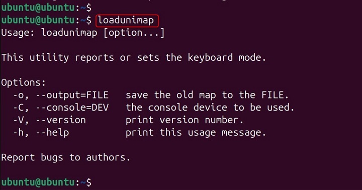 loadunimap Command in Linux16
