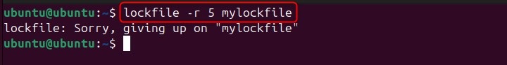 lockfile Command in Linux2