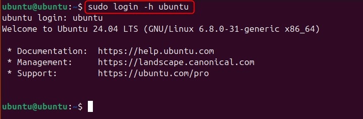 login Command in Linux4