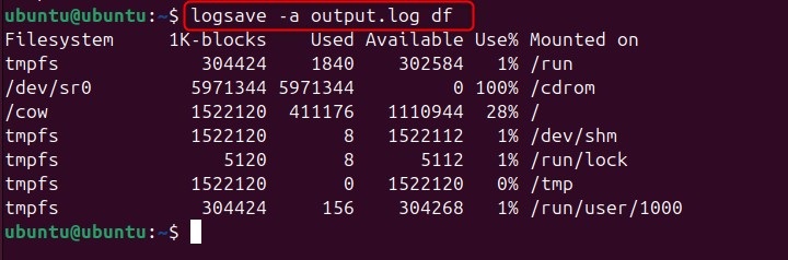 logsave Command in Linux2