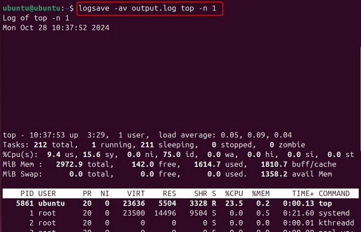 logsave Command in Linux4