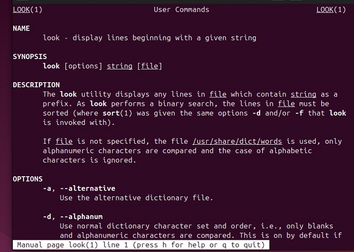 look Command in Linux1