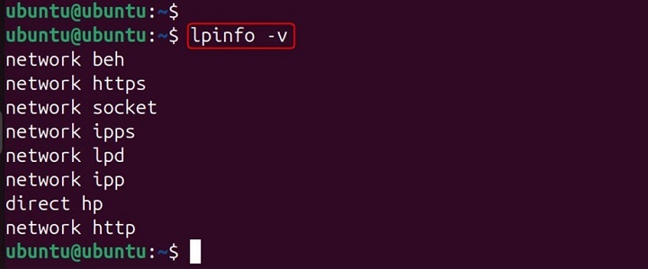 lpinfo Command in Linux4