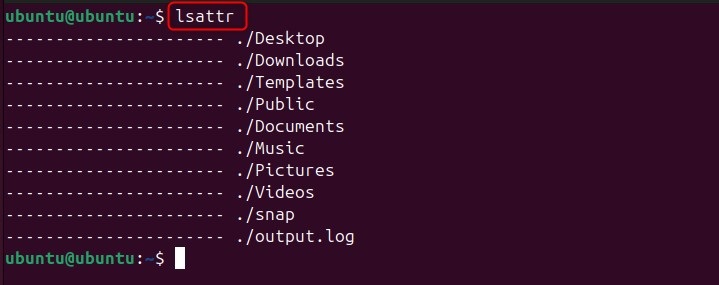 lsattr Command in Linux1