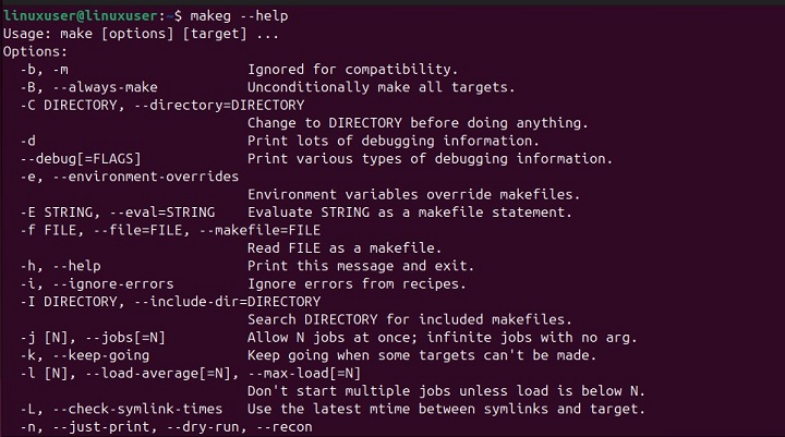 makeg Command in Linux1