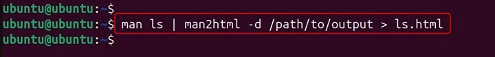 man2html Command in Linux10