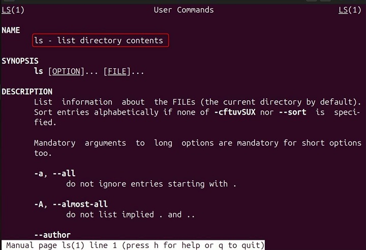 man Command in Linux8
