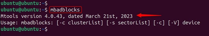 mbadblocks Command in Linux2