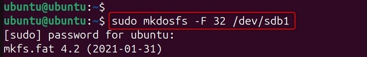 mkdosfs Command in Linux1