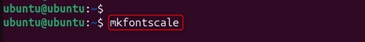 mkfontscale Command in Linux1