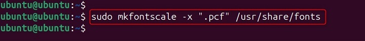 mkfontscale Command in Linux4