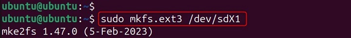 mkfs.ext3 Command in Linux13